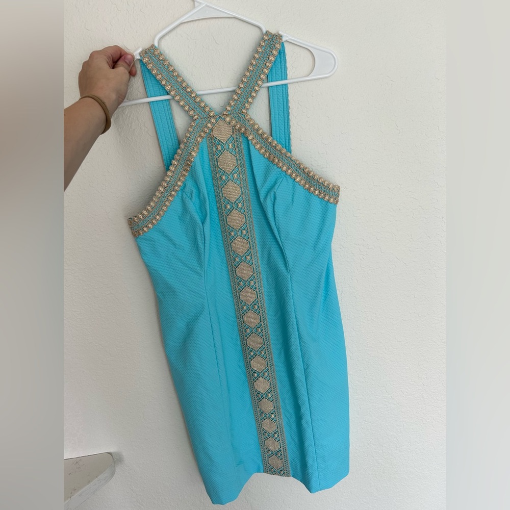 Lilly Pulitzer Blue Fitted Dress
